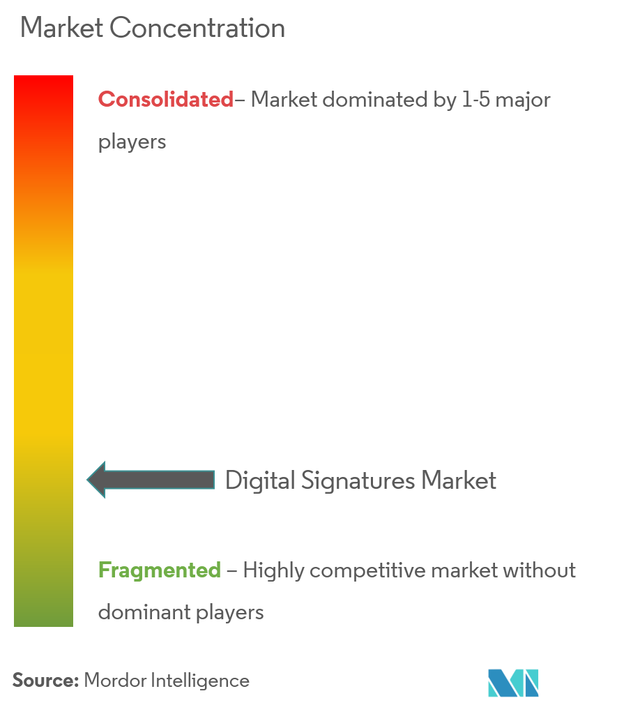 SunGard Signix Inc., DocuSign, Silanis-eSignLive, SafeNet Inc., ePadLink, sistemas Topaz, Ascertia, DigiStamp Inc., GMO GlobalSign Inc.